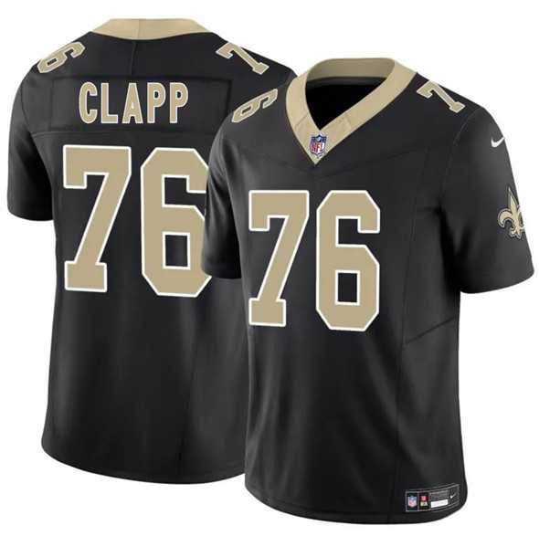 Men & Women & Youth New Orleans Saints #76 Will Clapp Black 2025 F.U.S.E. Vapor Limited Stitched Jersey